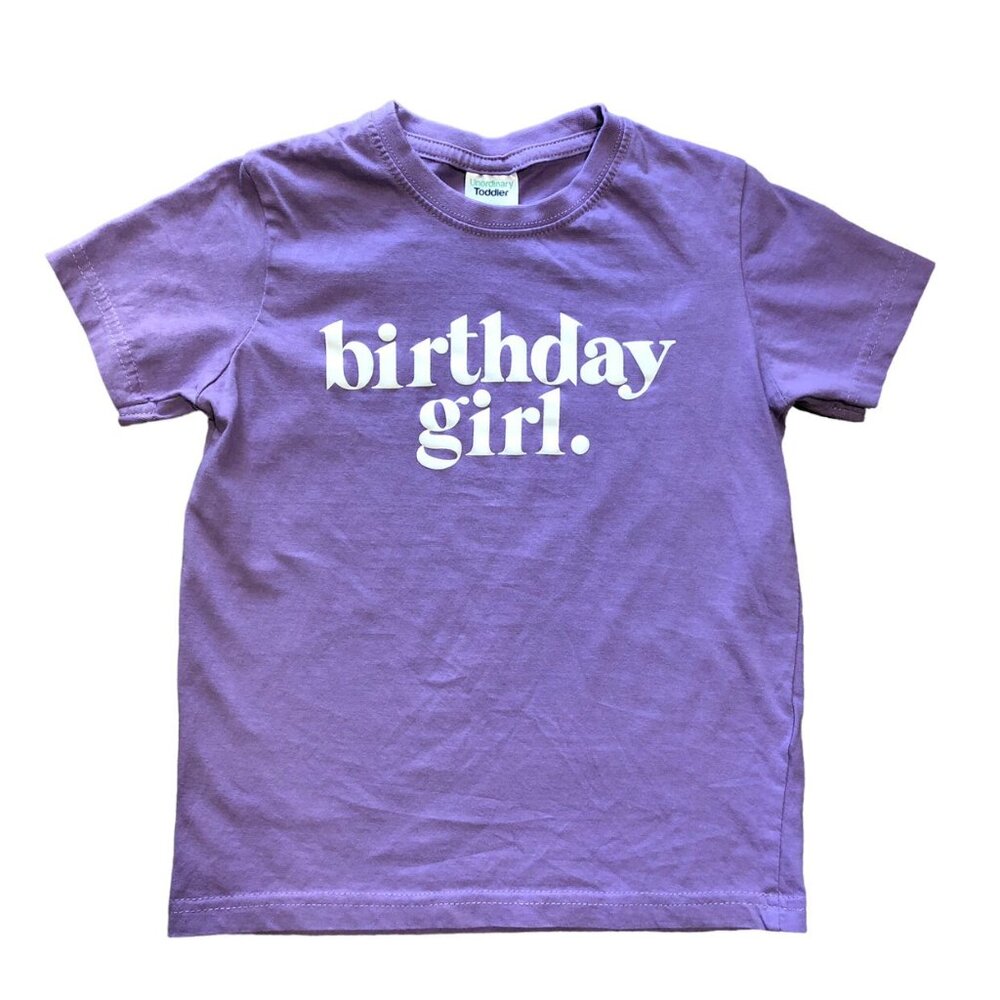 Birthday Girl Tee Lavender White SS